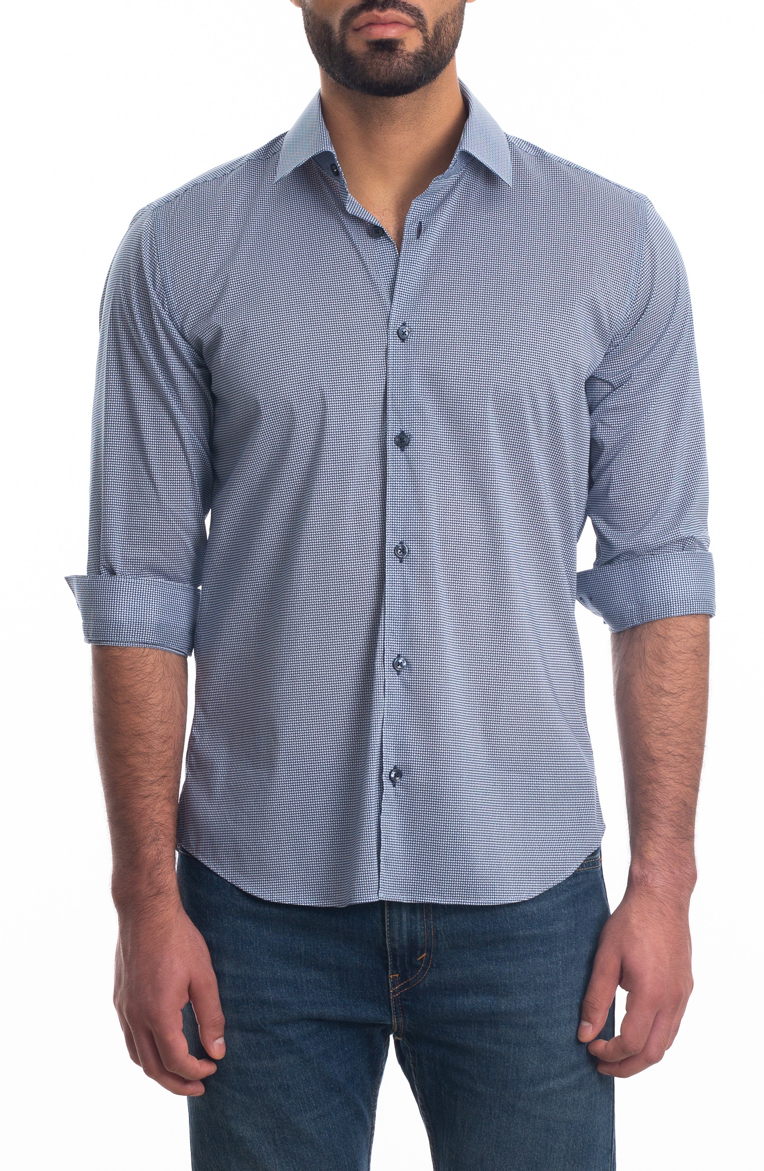 Jared Lang Trim Fit Cotton Button-Up Shirt (Men) | Nordstrom