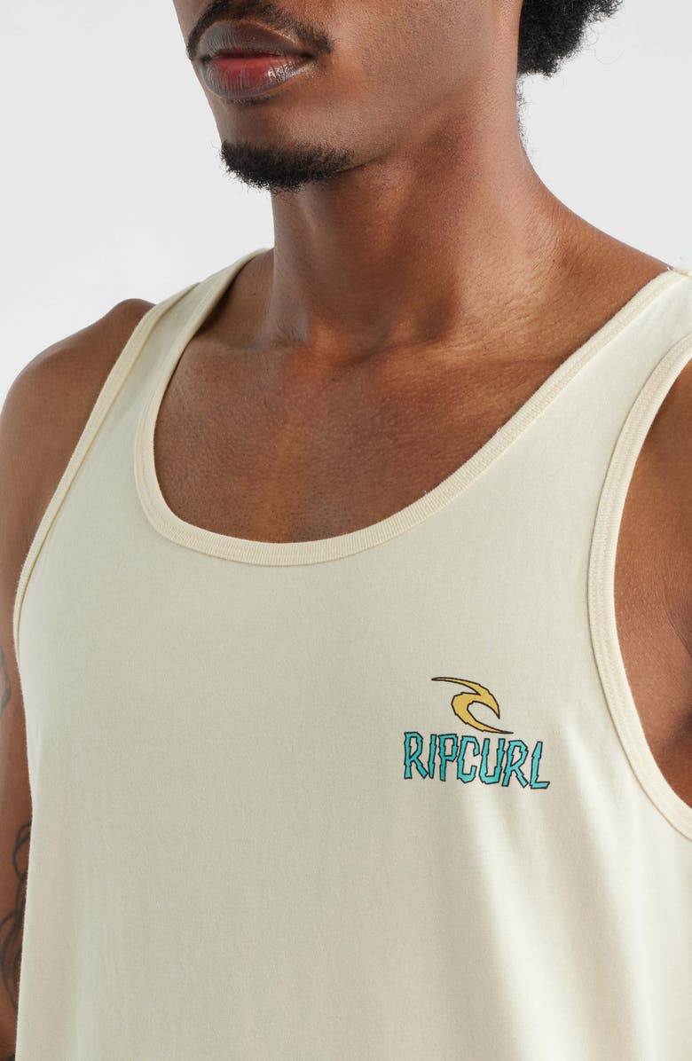 Rip Curl Shred Till Dead Cotton Graphic Tank, Alternate, color, Lemon Ice
