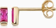 Oradina 14K Gold Fresco Baguette Micro Studs Earrings