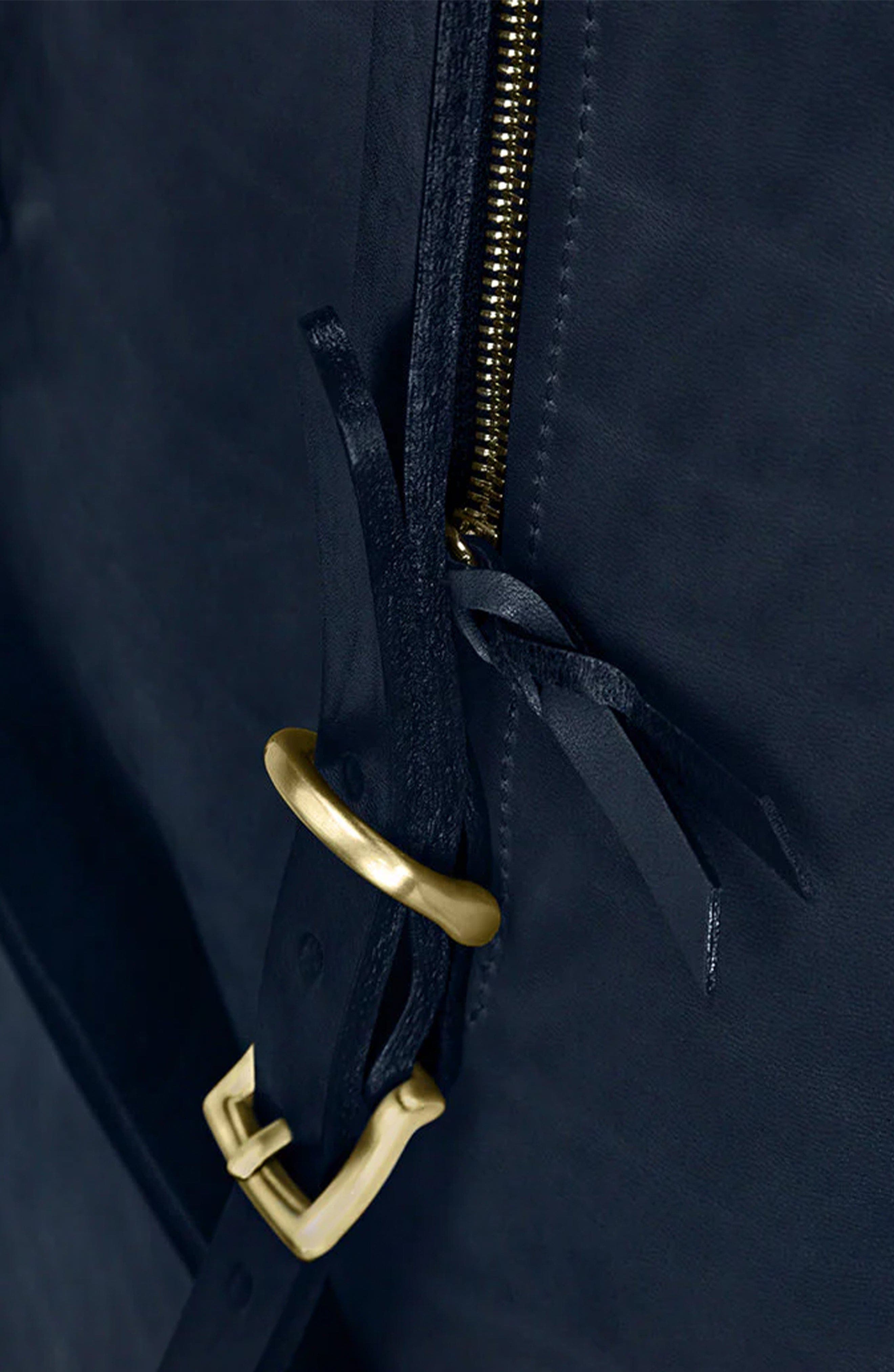 Ezra Arthur Keystone Leather Rucksack, Alternate, color, Navy