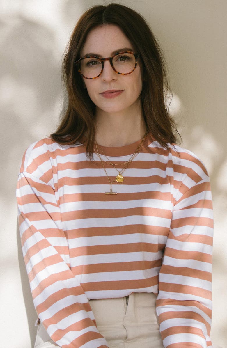 Gemma Styles Iris 49mm Blue Light Blocking Optical Glasses, Alternate, color, 