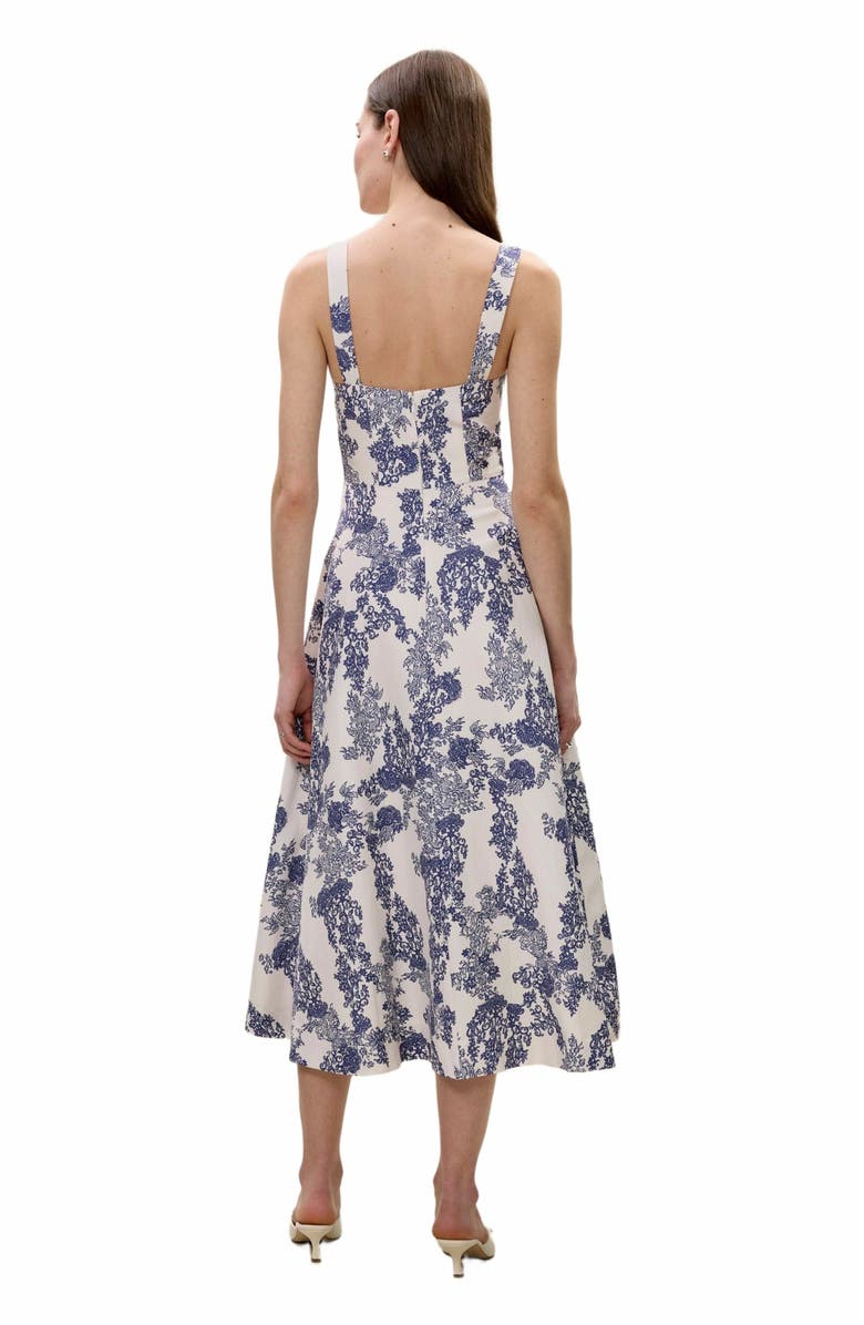 Rebecca Taylor Lena Shine Dress, Alternate, color, Ivory Toile Combo