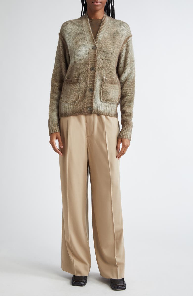 Acne Studios Kark V-Neck Oversize Cardigan, Alternate, color, 