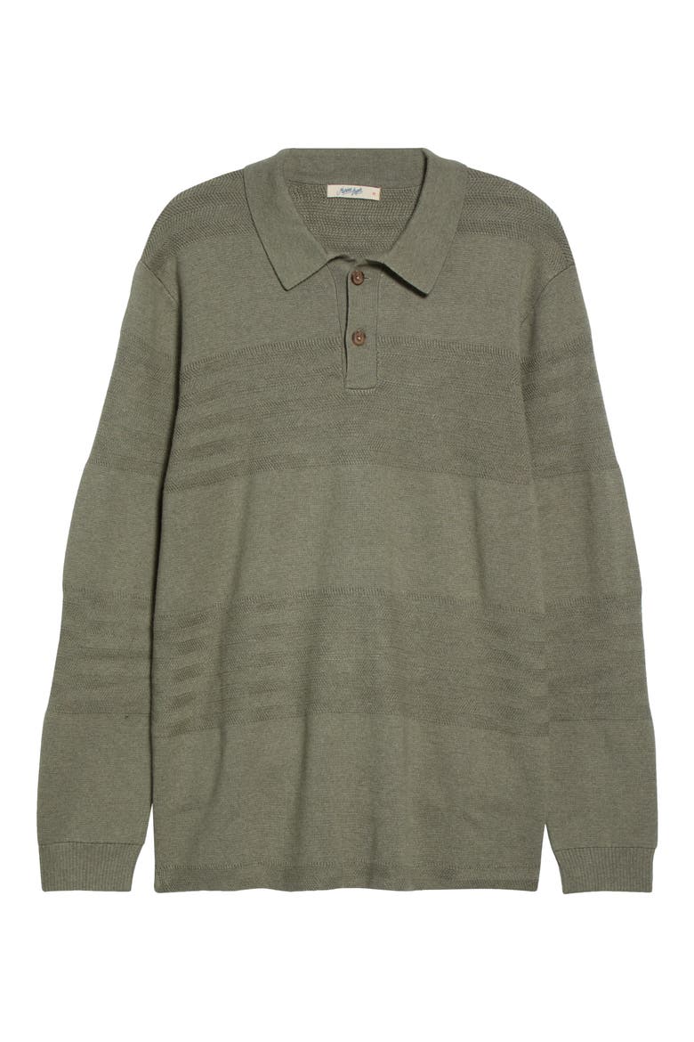Rugby Cotton Blend Polo Sweater, Main, color, VETIVER