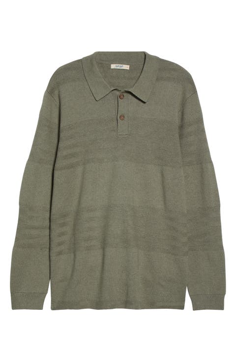 Rugby Cotton Blend Polo Sweater