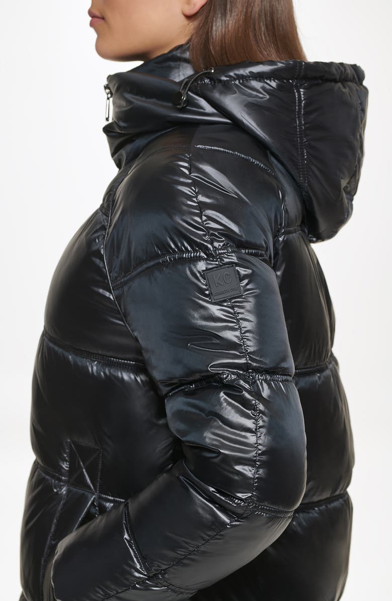 Kenneth Cole New York Box Quilted Puffer Jacket with Removable Hood, Alternate, color, 