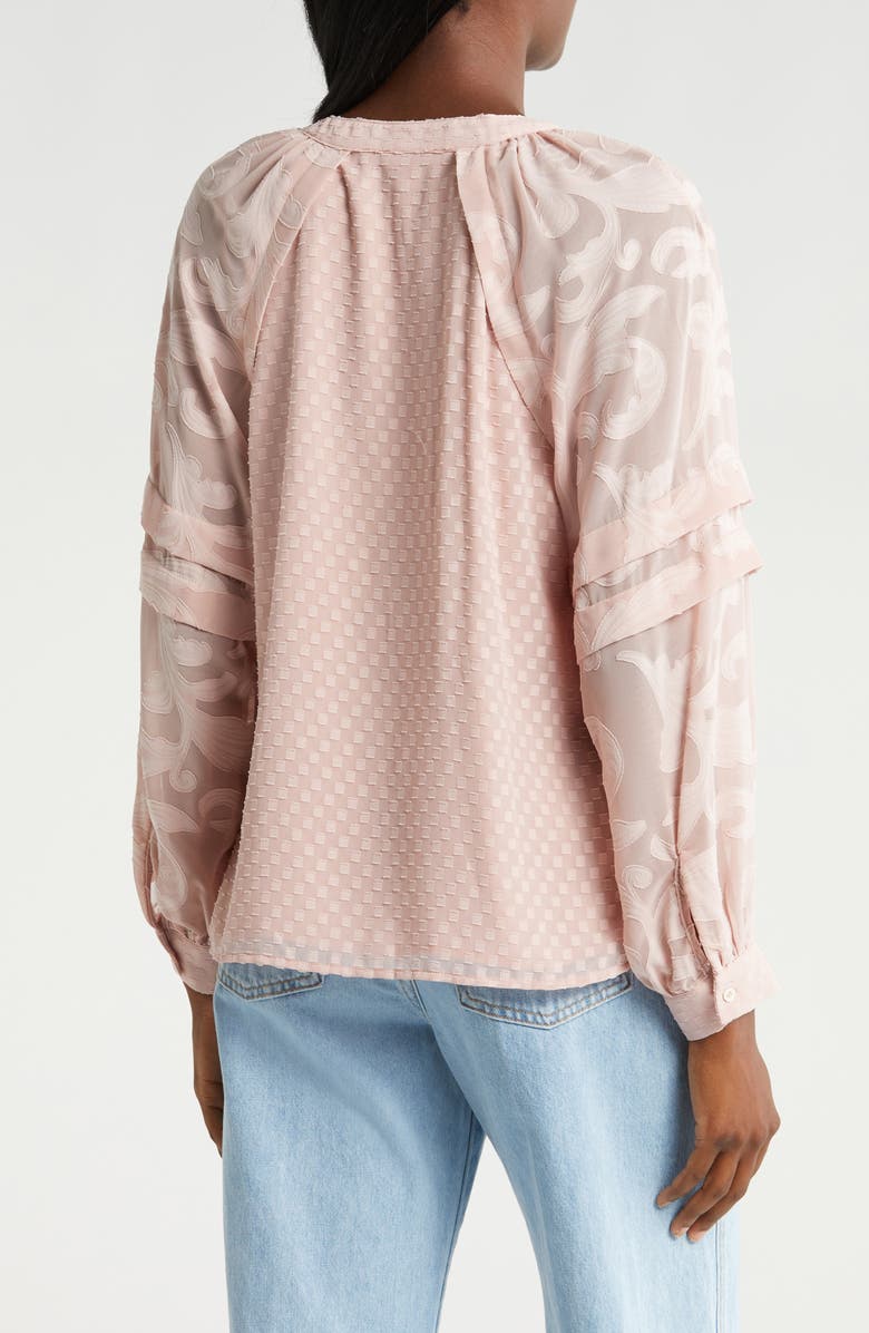 Vince Camuto Raglan Sleeve V-Neck Top, Alternate, color, Heavenly Pink