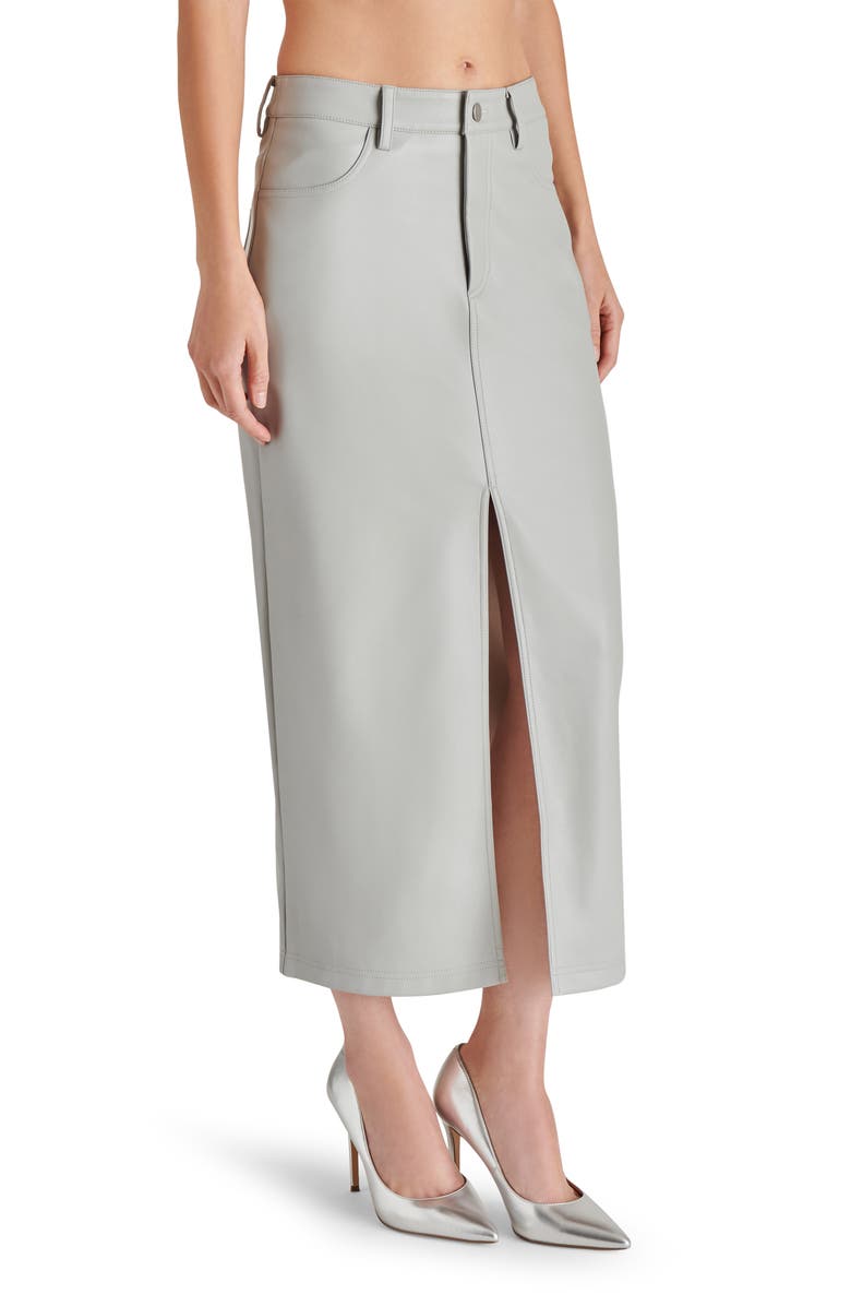 Steve Madden Avani Faux Leather Midi Skirt, Alternate, color,