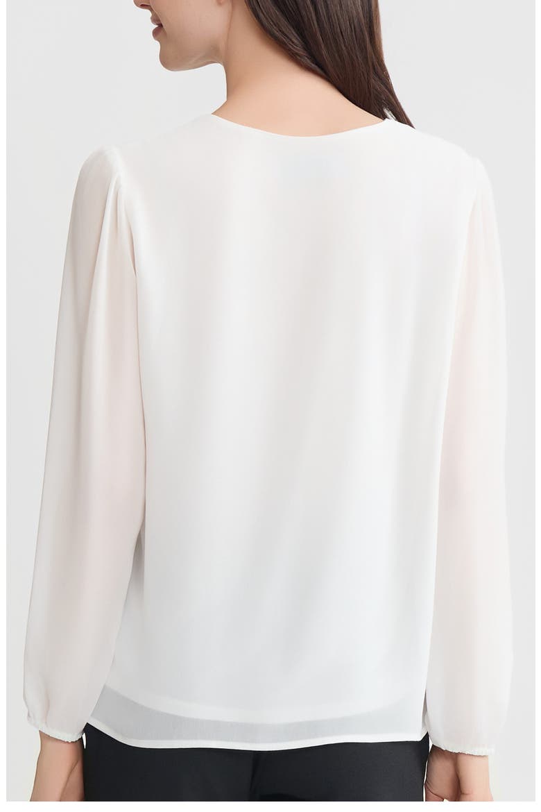 Ruffle Neck Top, Alternate, color, VANILLA ICE