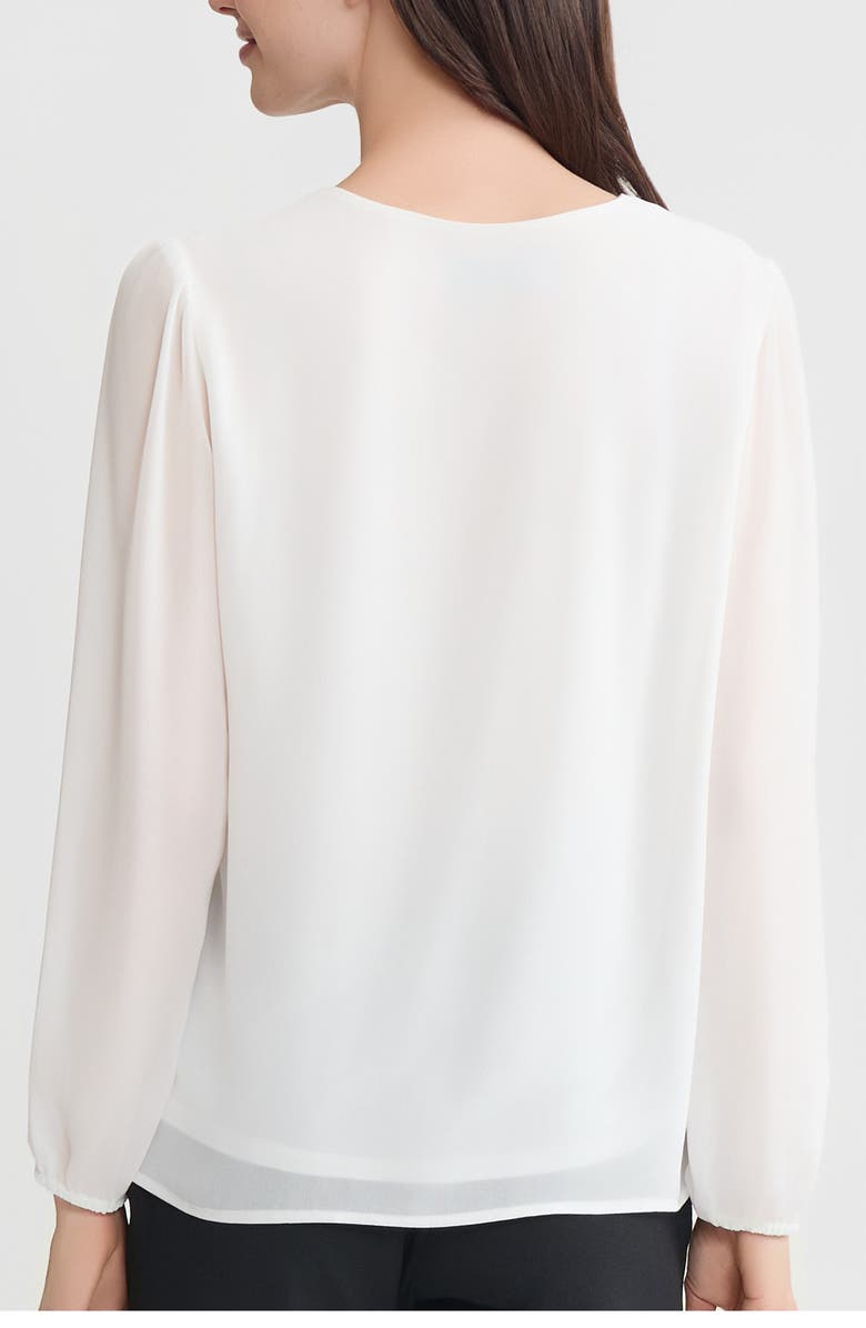 KASPER Ruffle Neck Top, Alternate, color, 