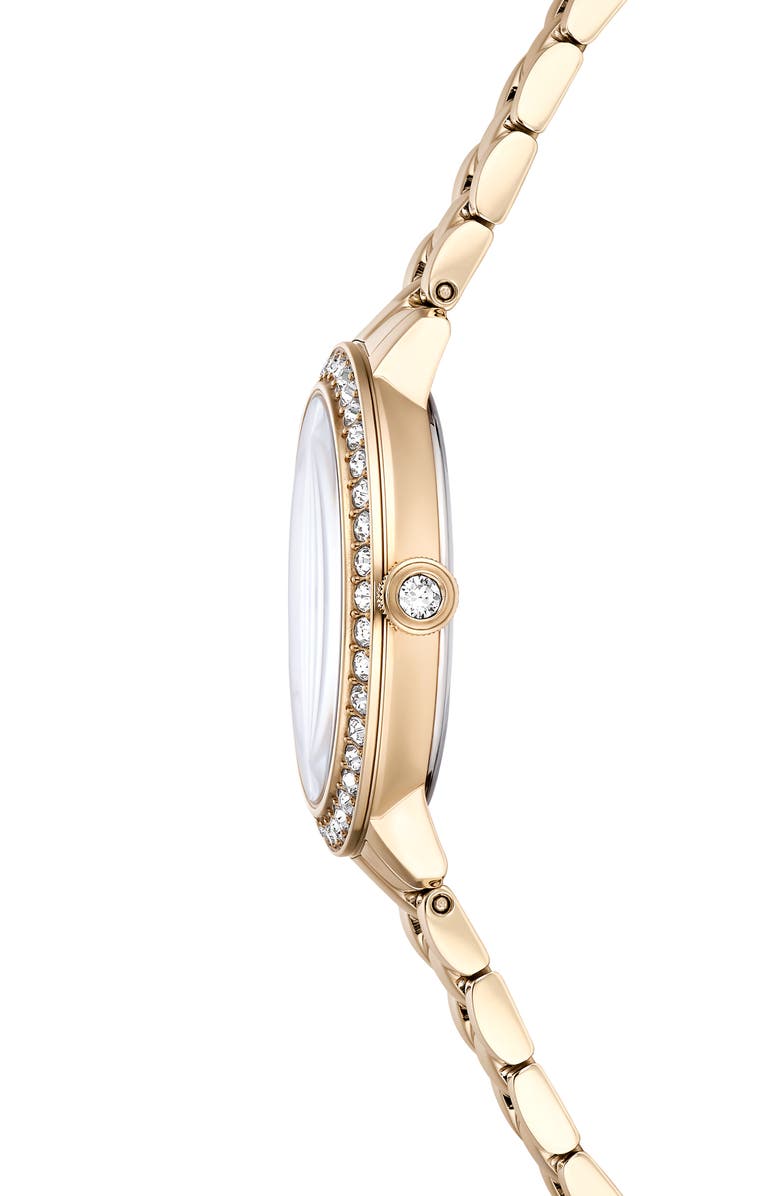 Swarovski Matrix Bracelet Watch, 30mm, Alternate, color, Gold