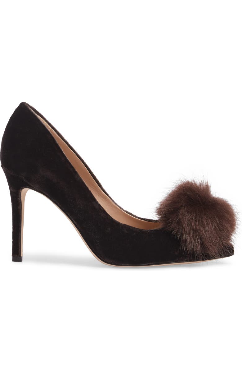 Sam Edelman Haroldson Pump with Faux Fur Pompom, Alternate, color,