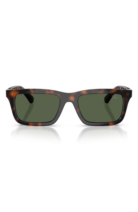 53mm Polarized Rectangular Sunglasses