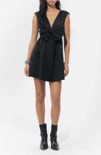 Adelyn Rae Elaine Taffeta Bow Minidress