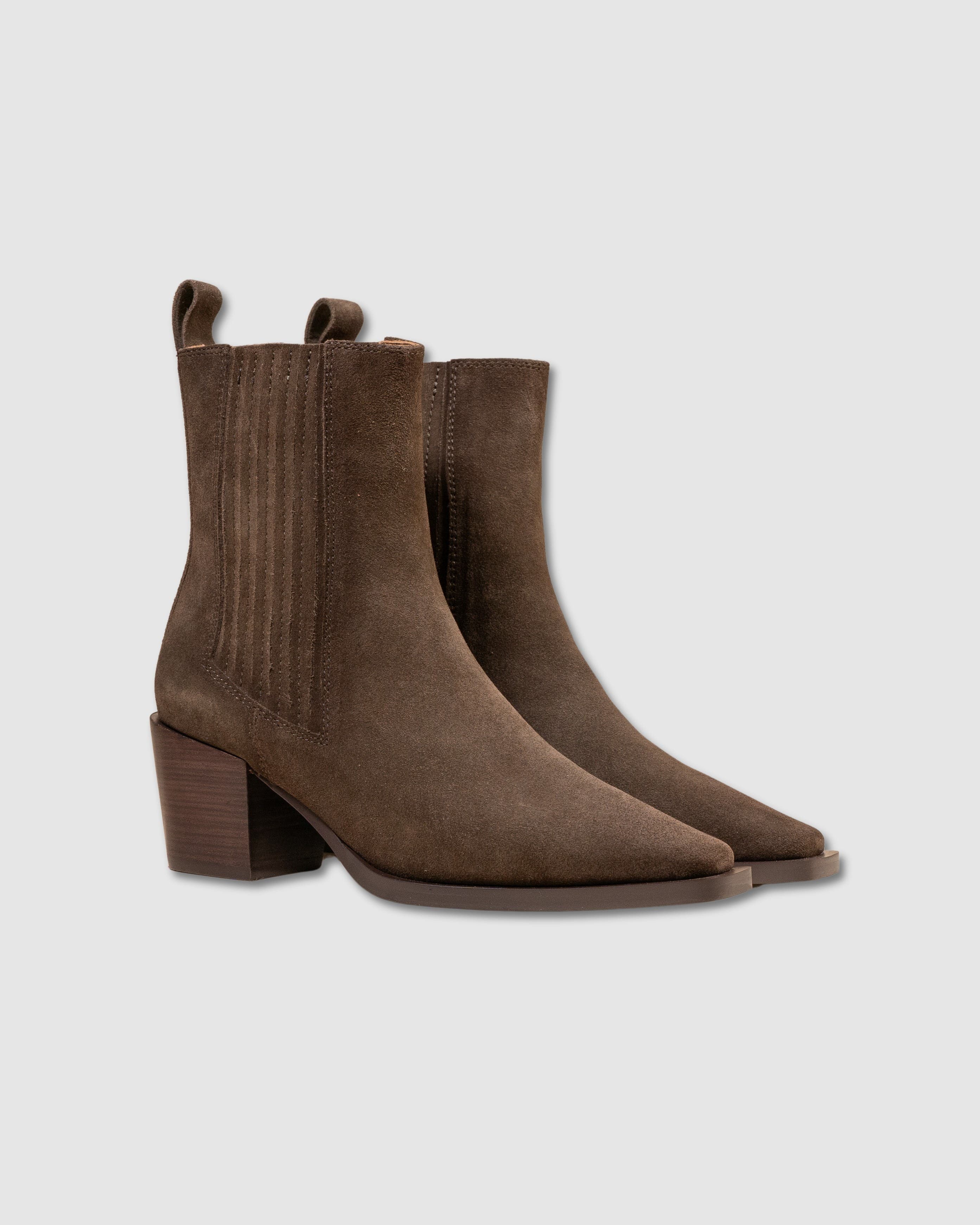 MI/MAI Jane II Suede Ankle Boots, Alternate, color, Khaki