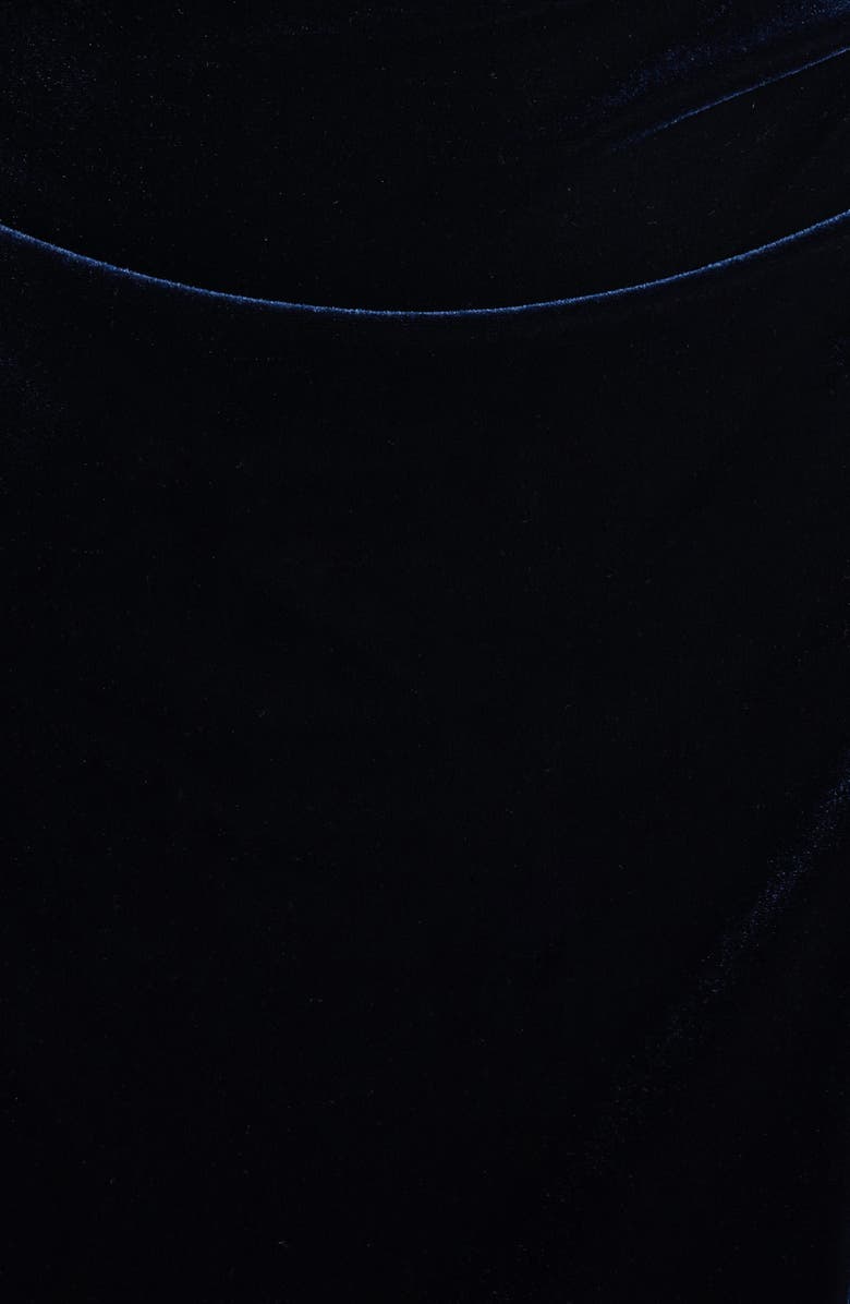 Vince Camuto Cowl Neck Velvet Midi Dress, Alternate, color, Navy