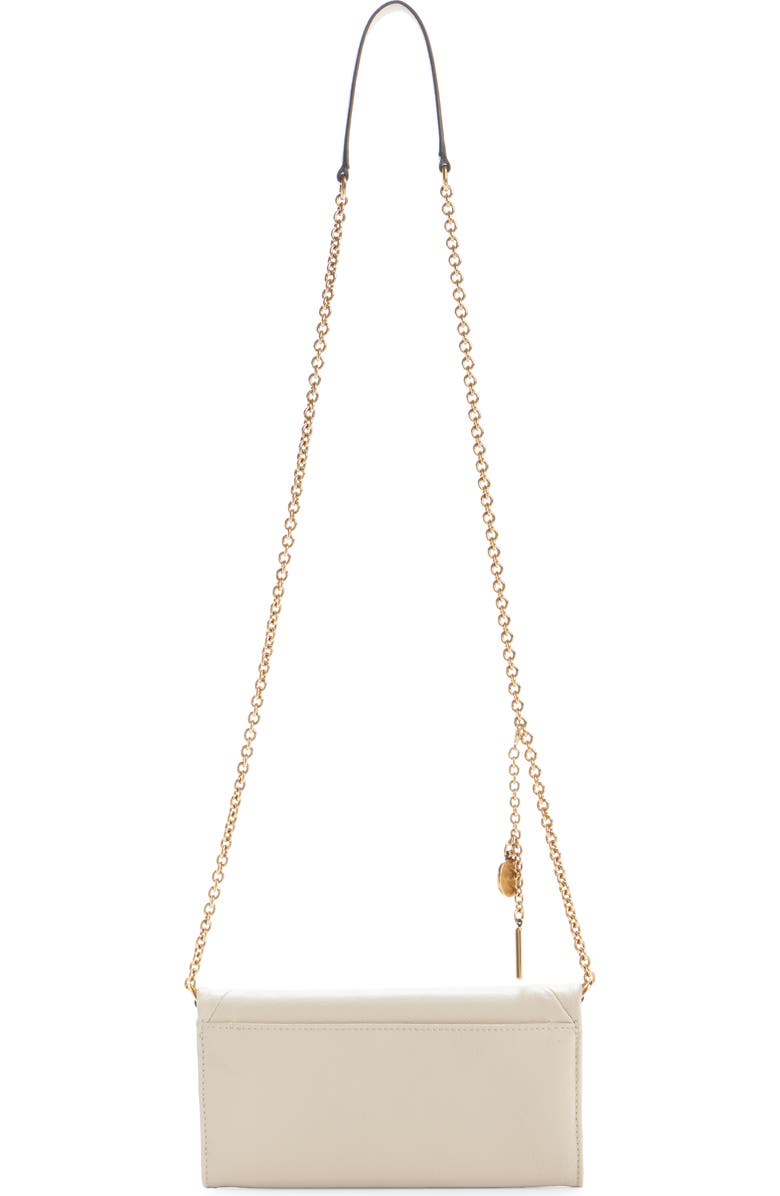 Chloé Spin Leather Wallet On A Chain, Alternate, color, 23N Vegetal Beige