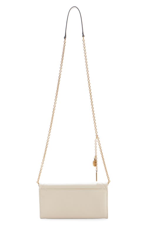 Chloé Womens Spin Logo-plaque Leather Chain Wallet Vegetal Beige In 23n Vegetal Beige