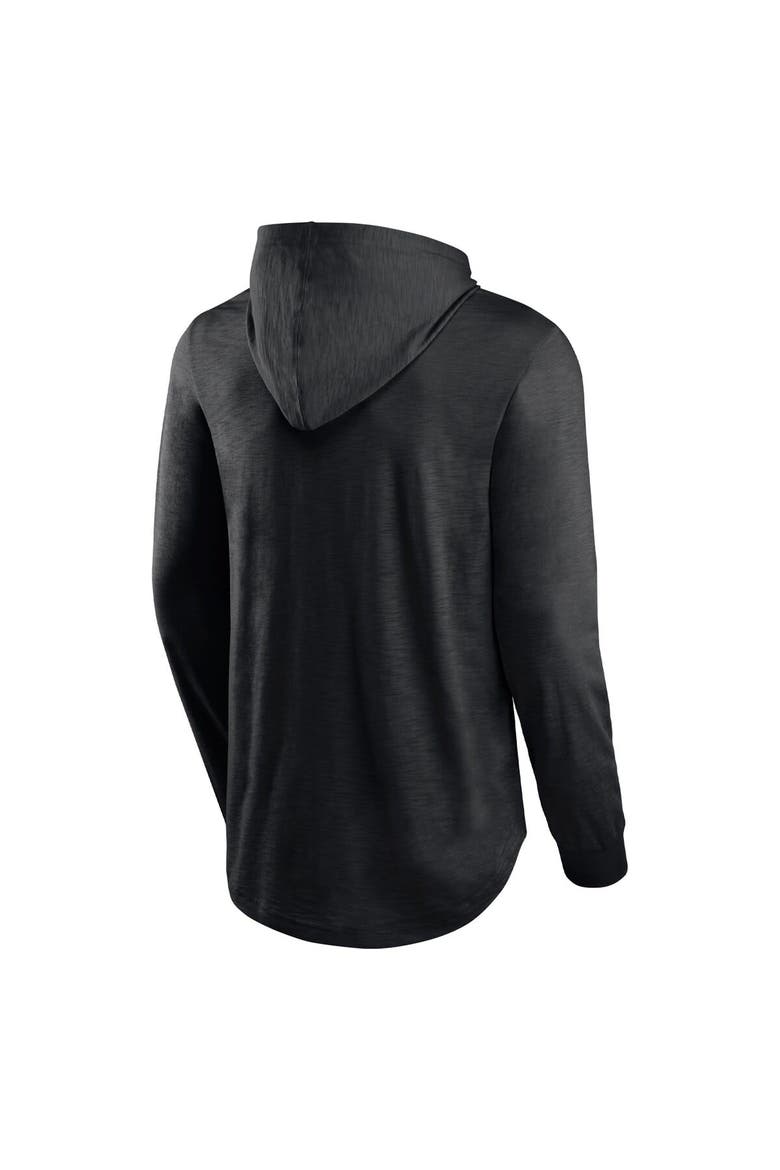 Men's Fanatics Black Las Vegas Raiders Front Runner Long Sleeve Hooded T-Shirt, Alternate, color, Black