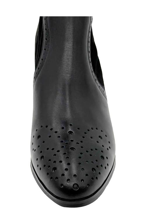 Chelsea Crew Lima Brogue Boot In Black Leather