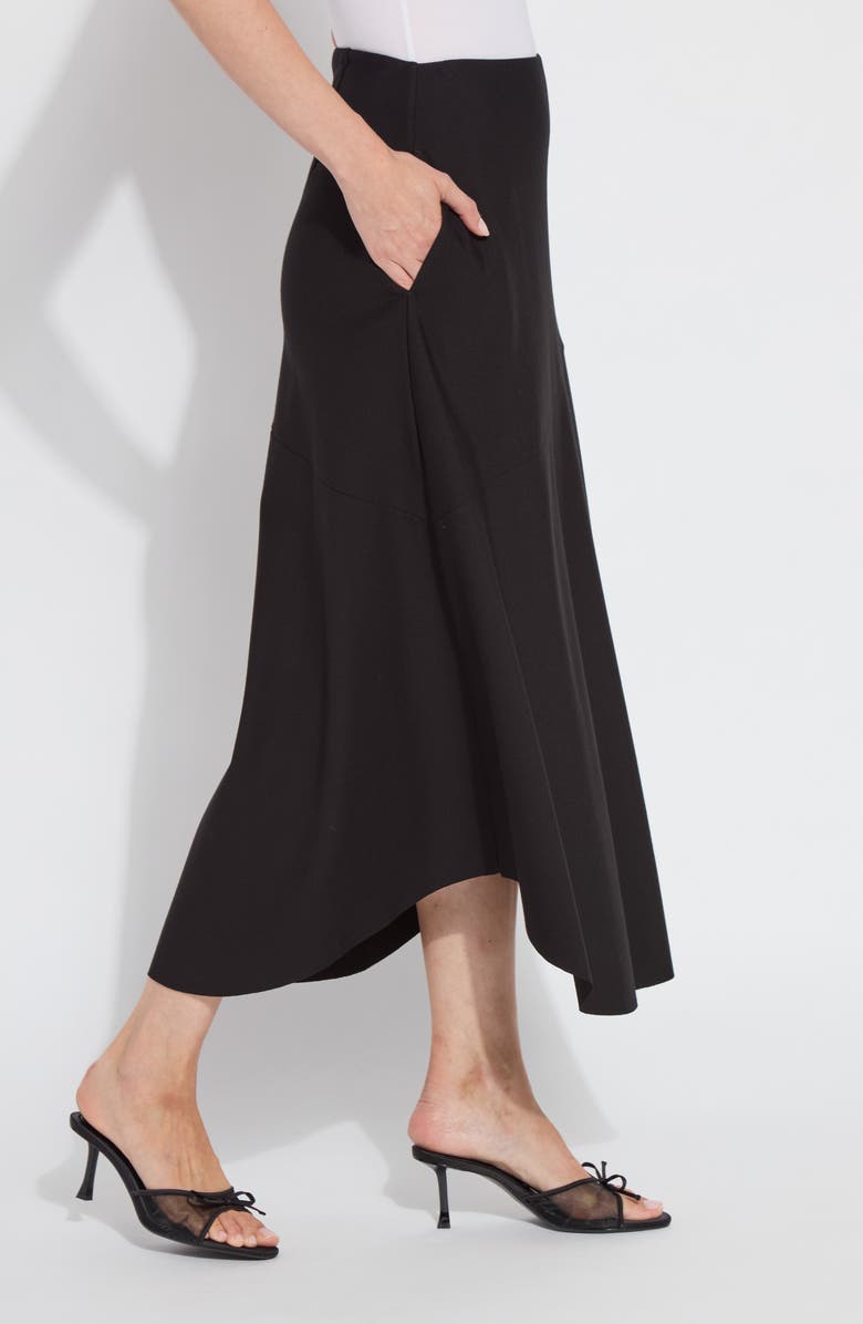 Lysse 'Lyssentials A-Line Ponte Midi Skirt, Alternate, color, Black