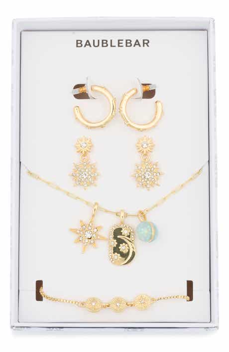 BaubleBar Celestial 4-Pack Earrings, Necklace & Bracelet Set