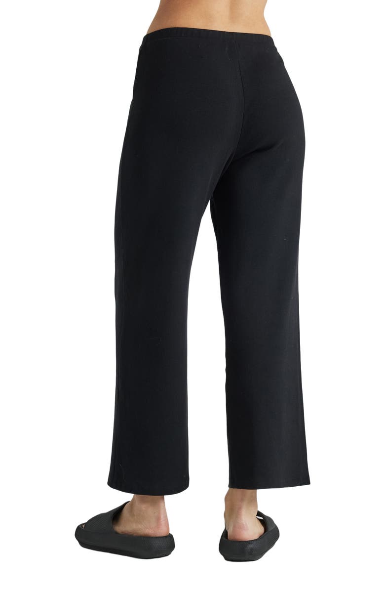 Losano Serene Rib Relaxed Pant, Alternate, color, Black