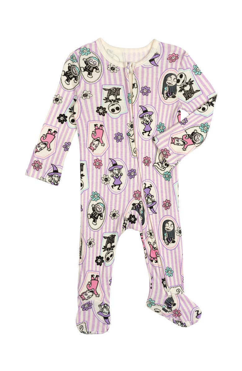 Disney Nightmare Before Christmas Baby Girls' 2-Pack Footed Sleep N' Play Coveralls, Alternate, color, Nightmare Purple