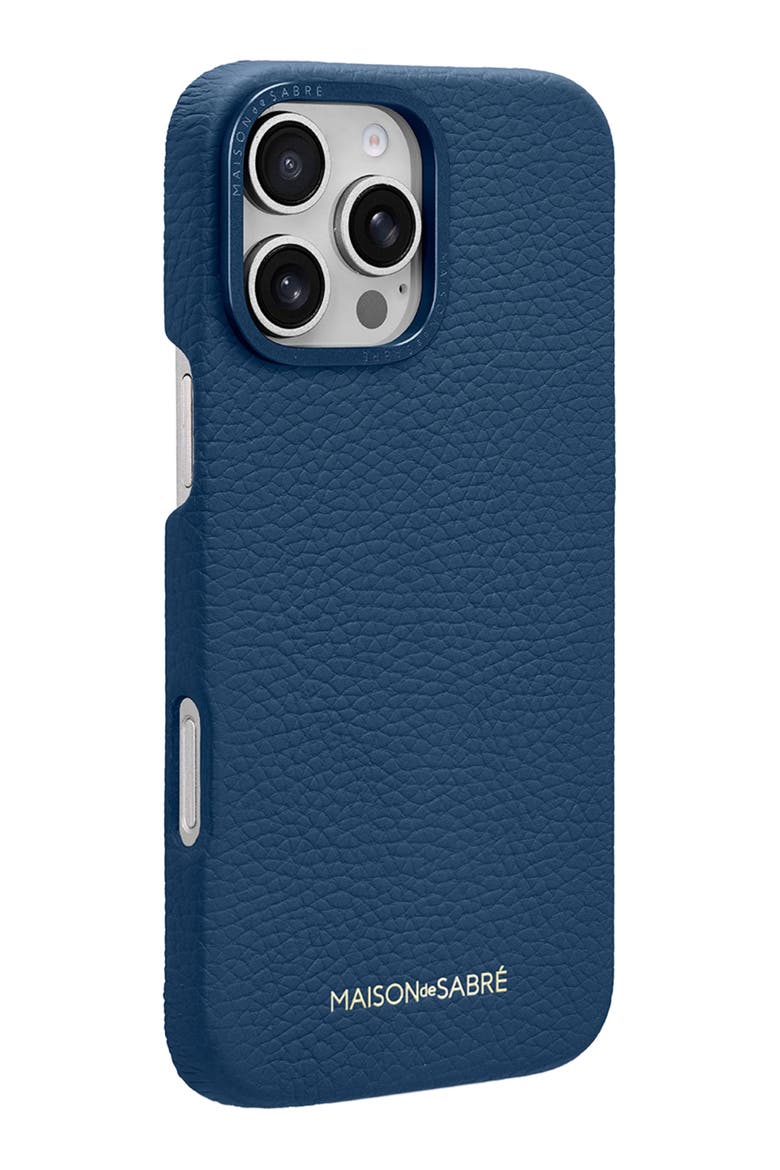 Leather Phone Case, Alternate, color, Pacific Blue