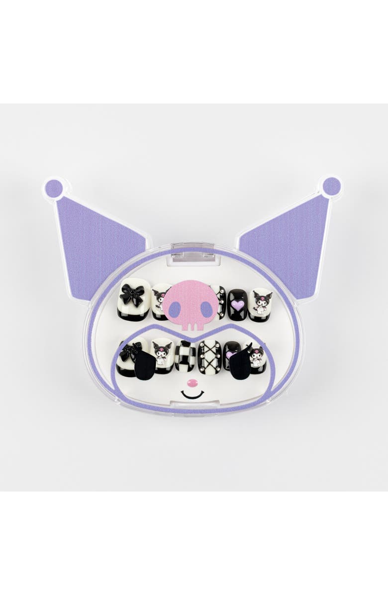 3H Nails Kuromi 3D Luxury Handmade Press-On Nails - 24-Piece Kit, Main, color, White, Black