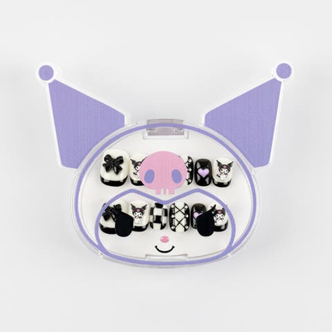 Kuromi 3D Luxury Handmade Press-On Nails - 24-Piece Kit