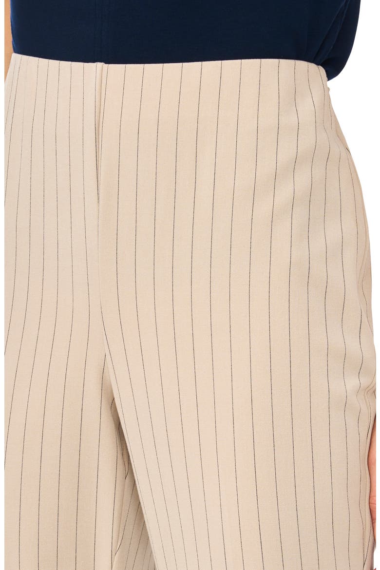 Pinstripe Kick Flare Ankle Pants, Alternate, color, STONE