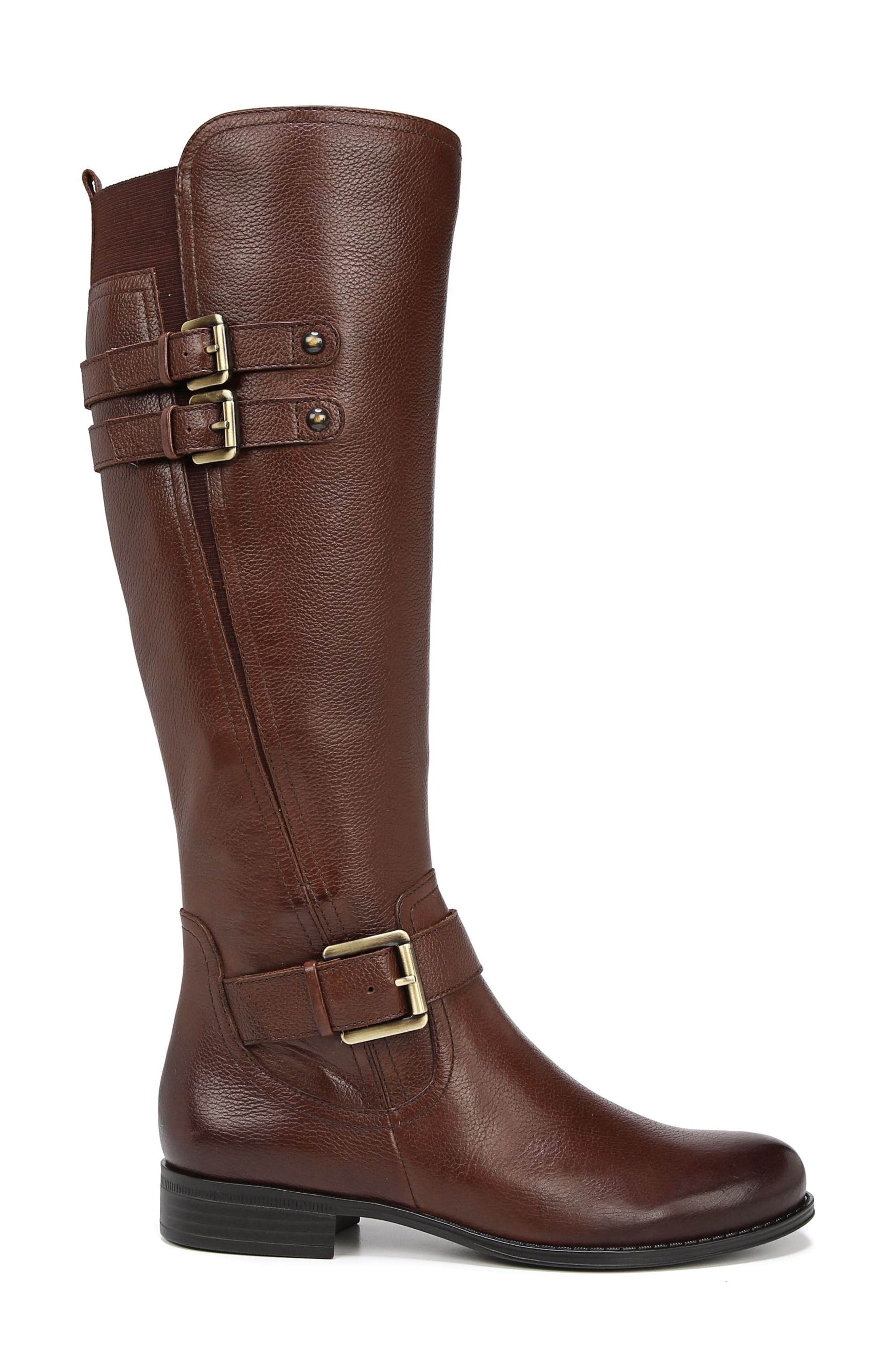 Naturalizer Jessie Knee High Riding Boot, Alternate, color, Chocolate Leather
