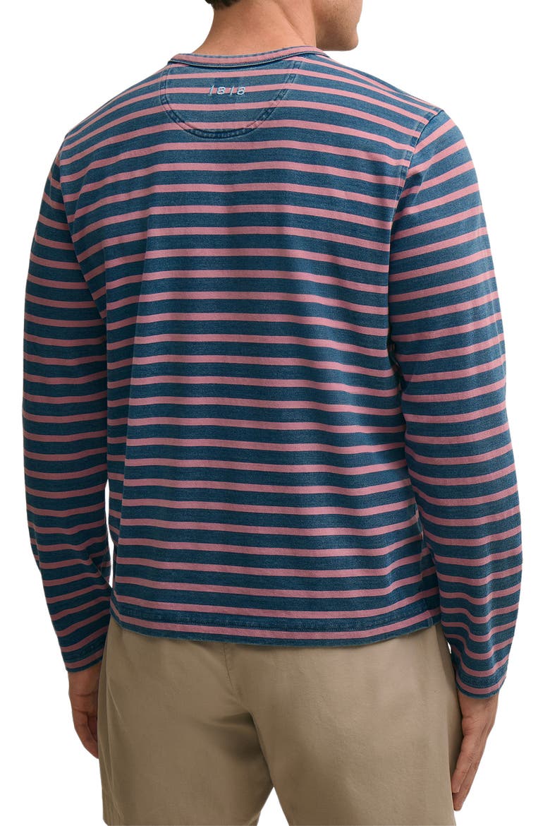 Mariner Stripe Long Sleeve Cotton T-Shirt, Alternate, color, INDIGO/ RED