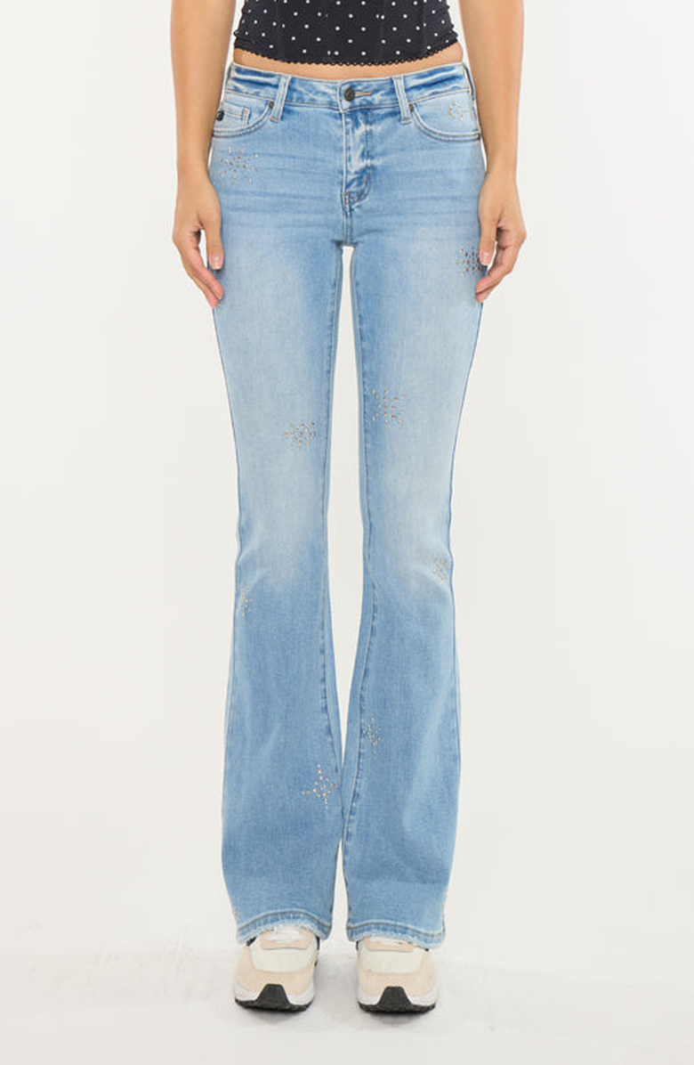 KanCan Estrella Mid Rise Flare Jeans, Main, color, Medium Wash