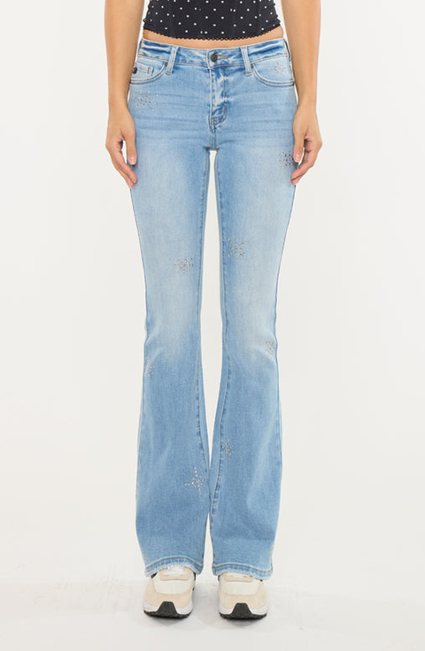 Estrella Mid Rise Flare Jeans