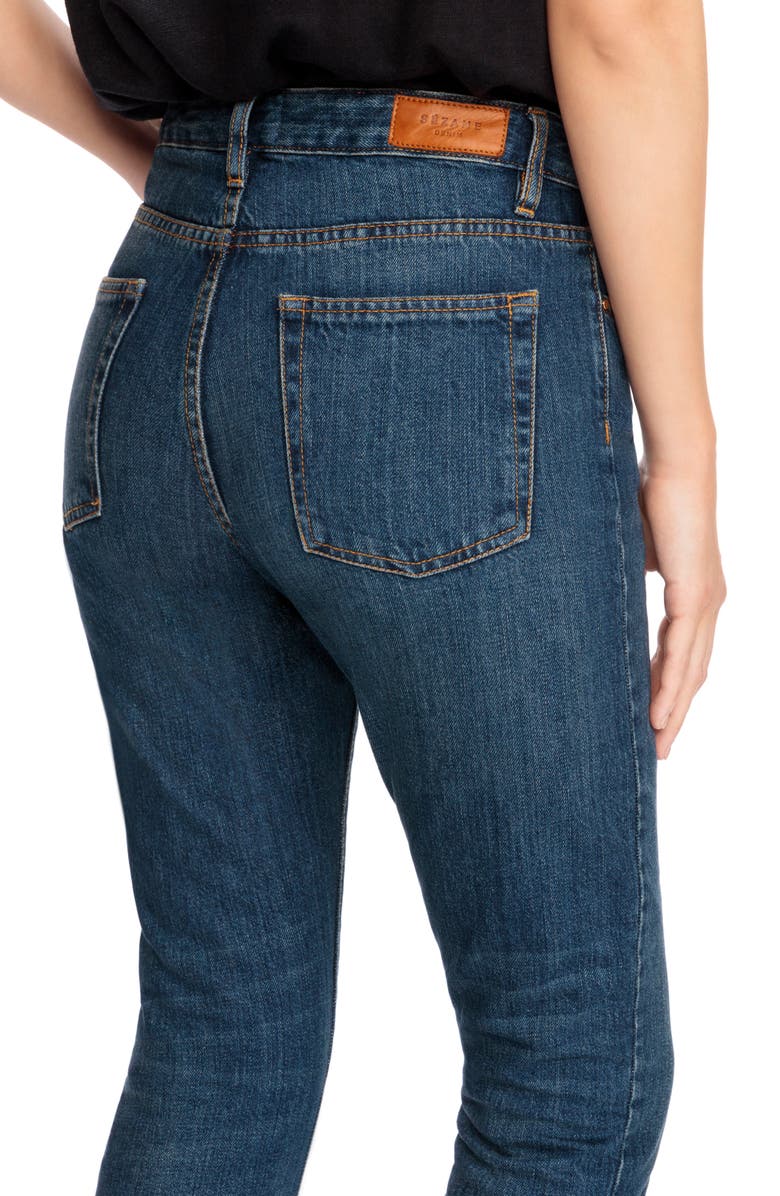 Sézane 1967 - The Brut Sexy Raw Hem High Waist Skinny Jeans, Alternate, color,