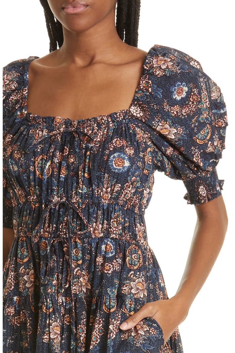 Juniper Floral Minidress, Alternate, color, TWILIGHT