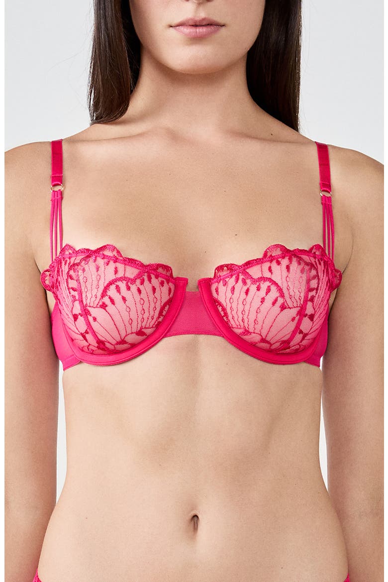Nayade Underwire Balconette Bra, Main, color, PETUNIA