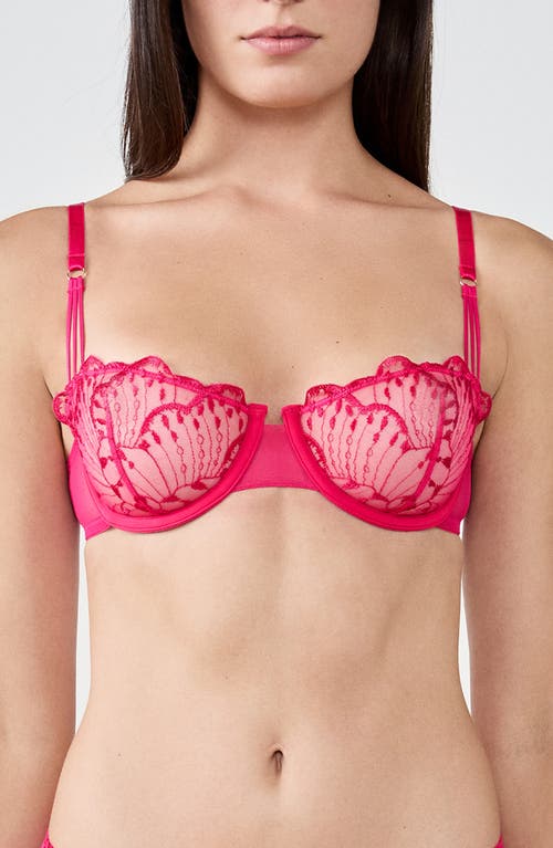 Etam Nayade Underwire Balconette Bra In Pink