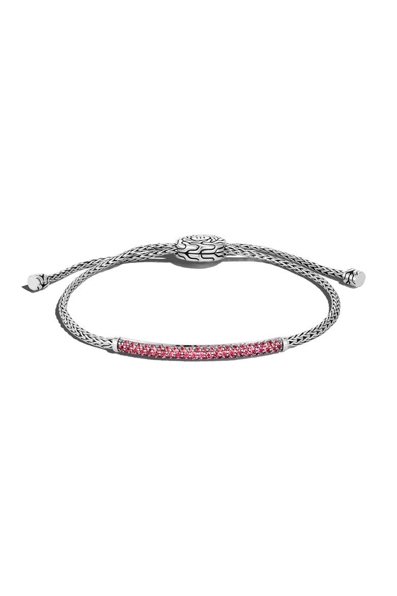 Classic Chain Ruby Bracelet, Alternate, color, SILVER/RUBY