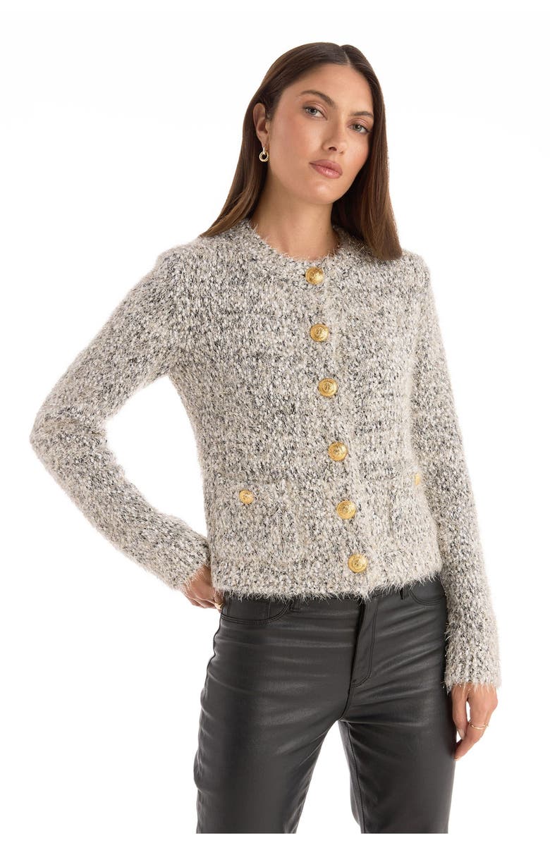 The Noli Shop Joana Knit Cardigan, Main, color, Grey