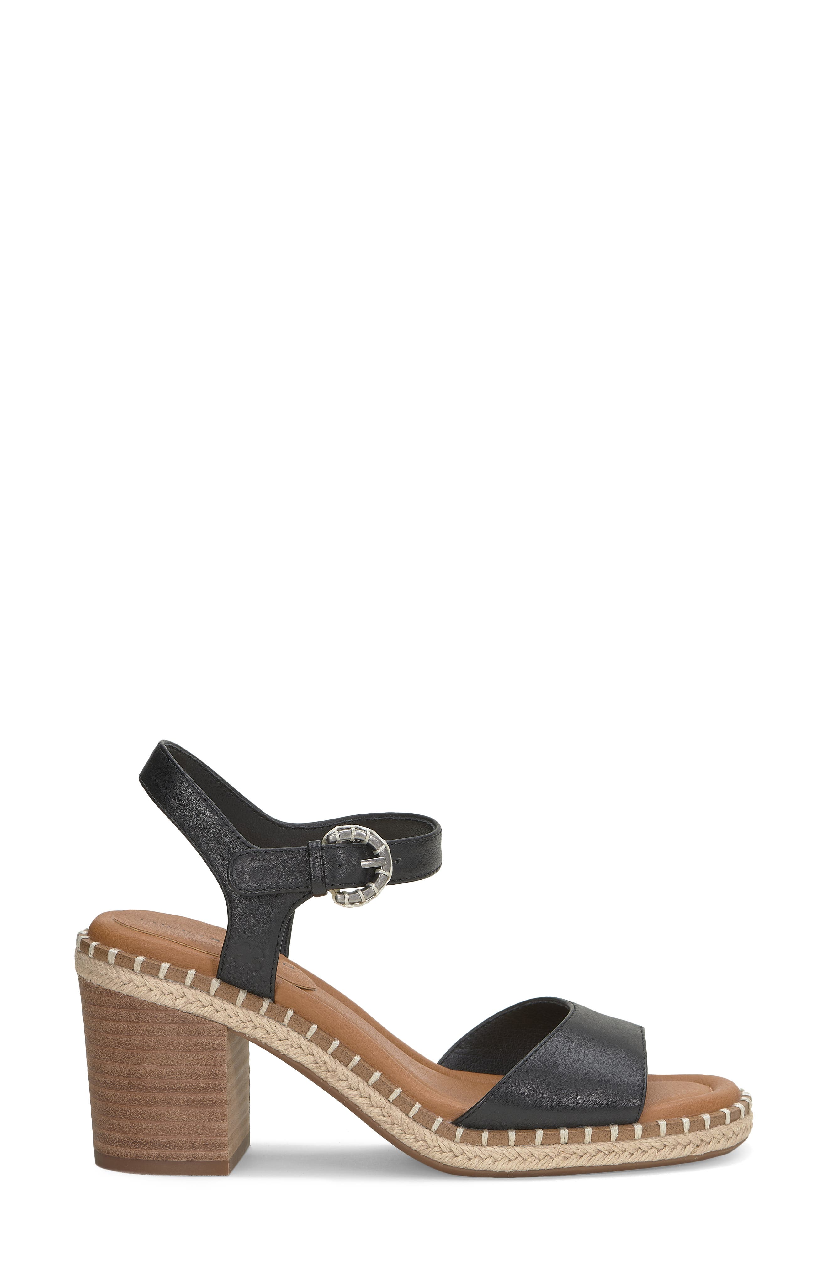 Lucky Brand Jennyl Ankle Strap Espadrille Sandal, Alternate, color, Black Milkol