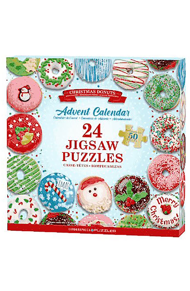 Eurographics Puzzle Advent Calendar Christmas Donuts, Alternate, color, Multicolored