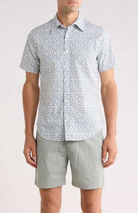 Bonobos Kenria Floral Slim Fit Short Sleeve Stretch Cotton Button-Up Shirt