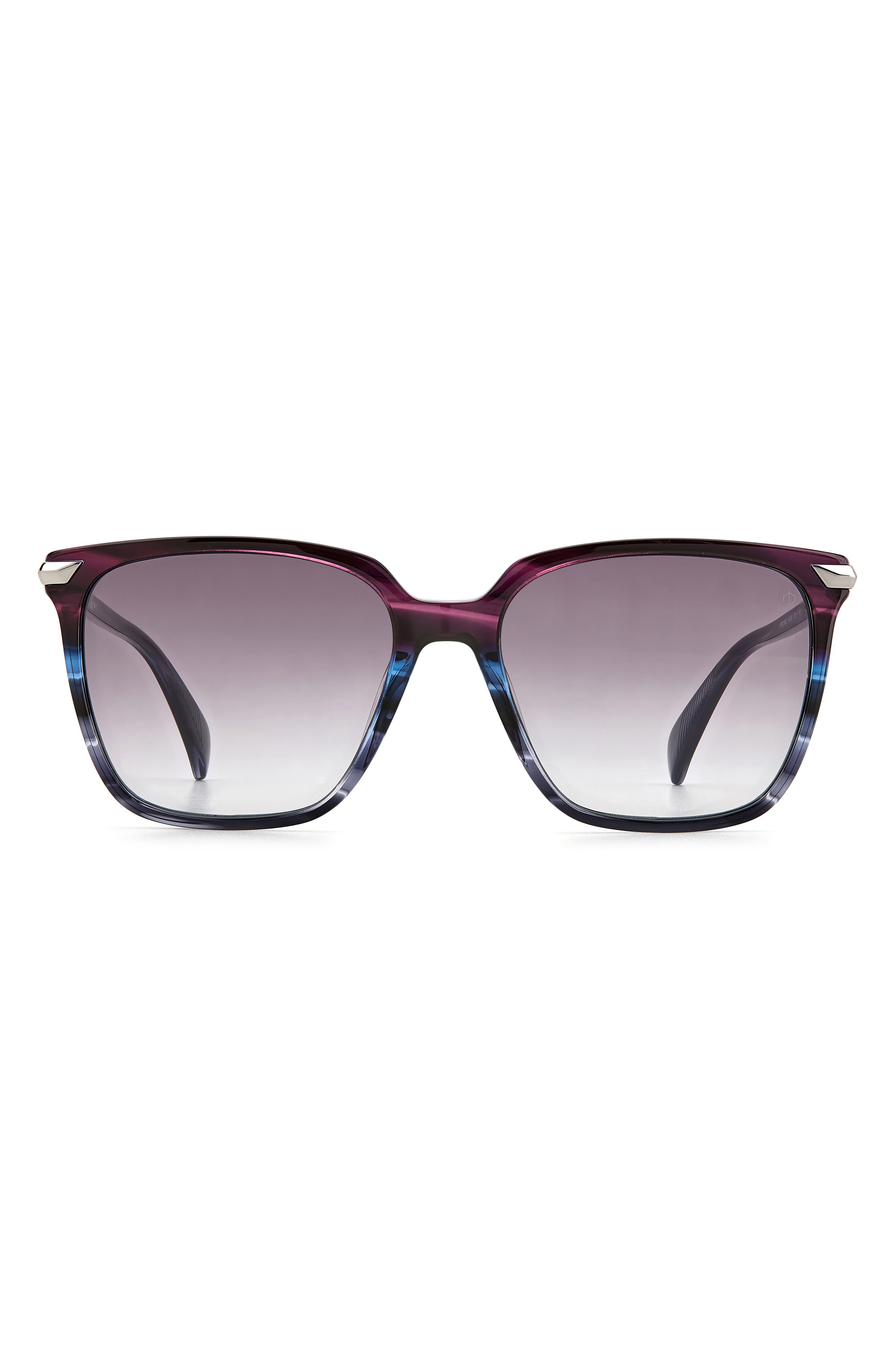 rag & bone 55mm Gradient Rectangle Sunglasses