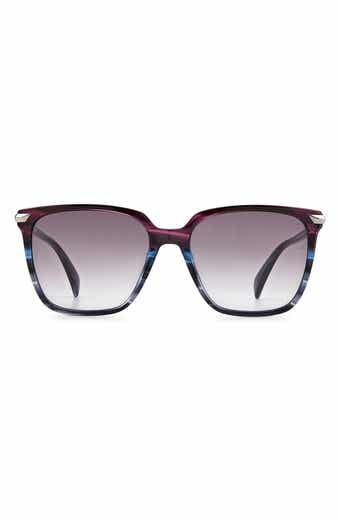 rag & bone 55mm Gradient Rectangle Sunglasses