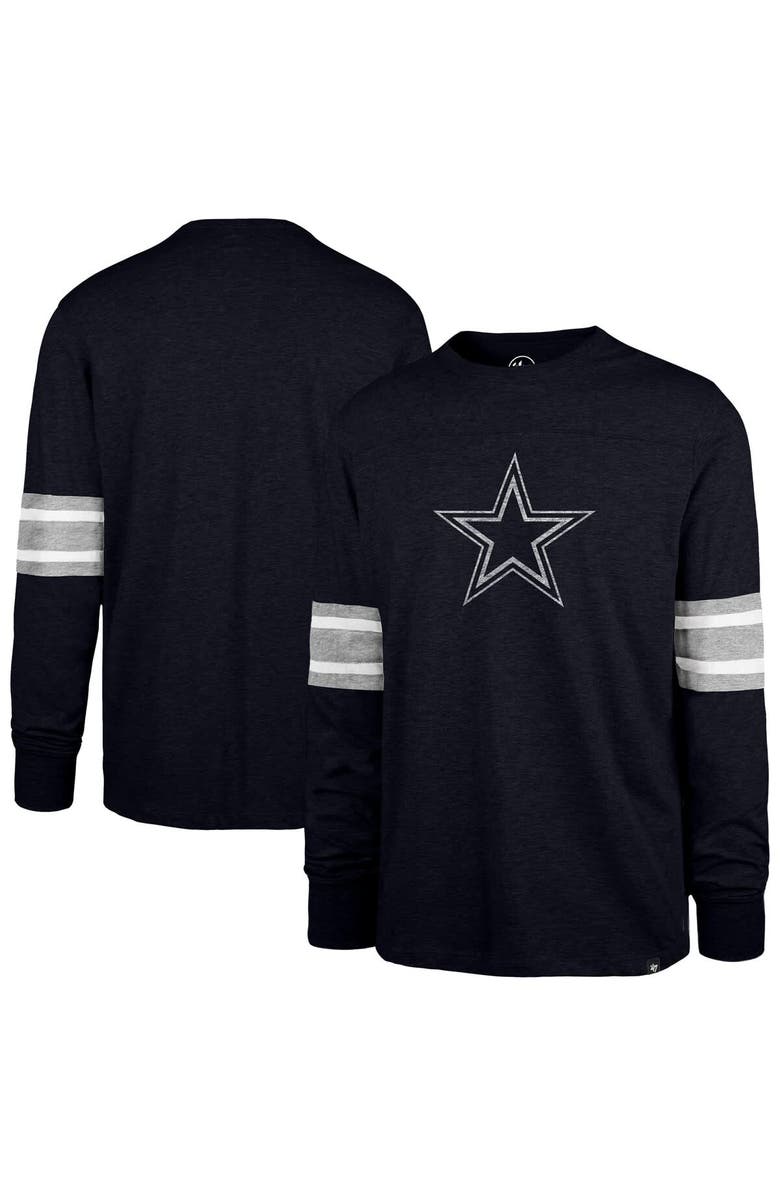 '47 Men's '47 Navy Dallas Cowboys Premier Brex Long Sleeve T-Shirt, Main, color, Navy