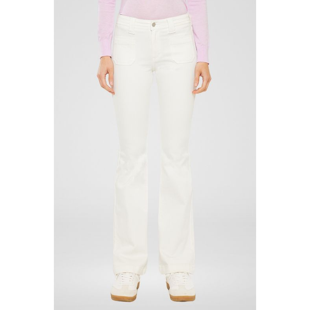 Kancan Yamilet Mid Rise Bootcut Jeans In White
