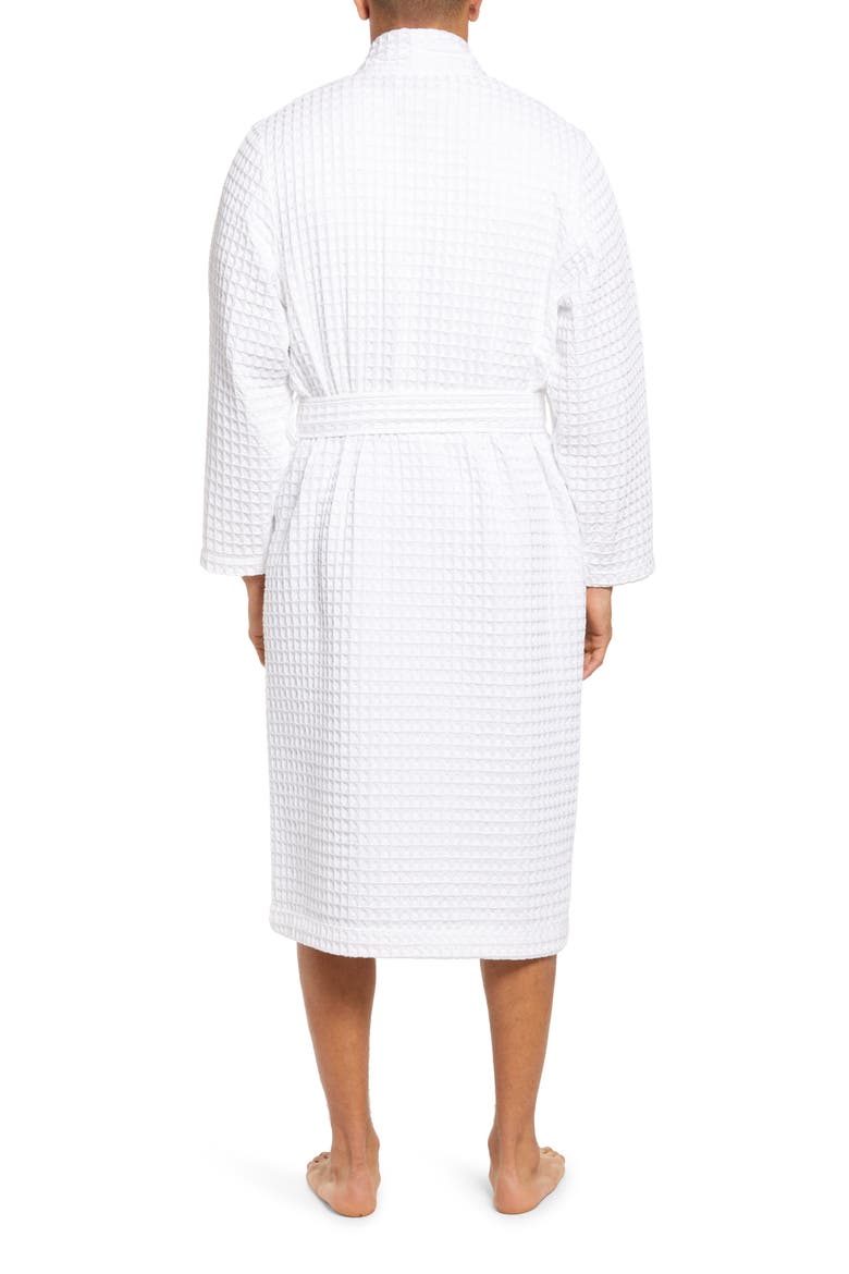Modern Waffle Robe, Alternate, color, WHITE